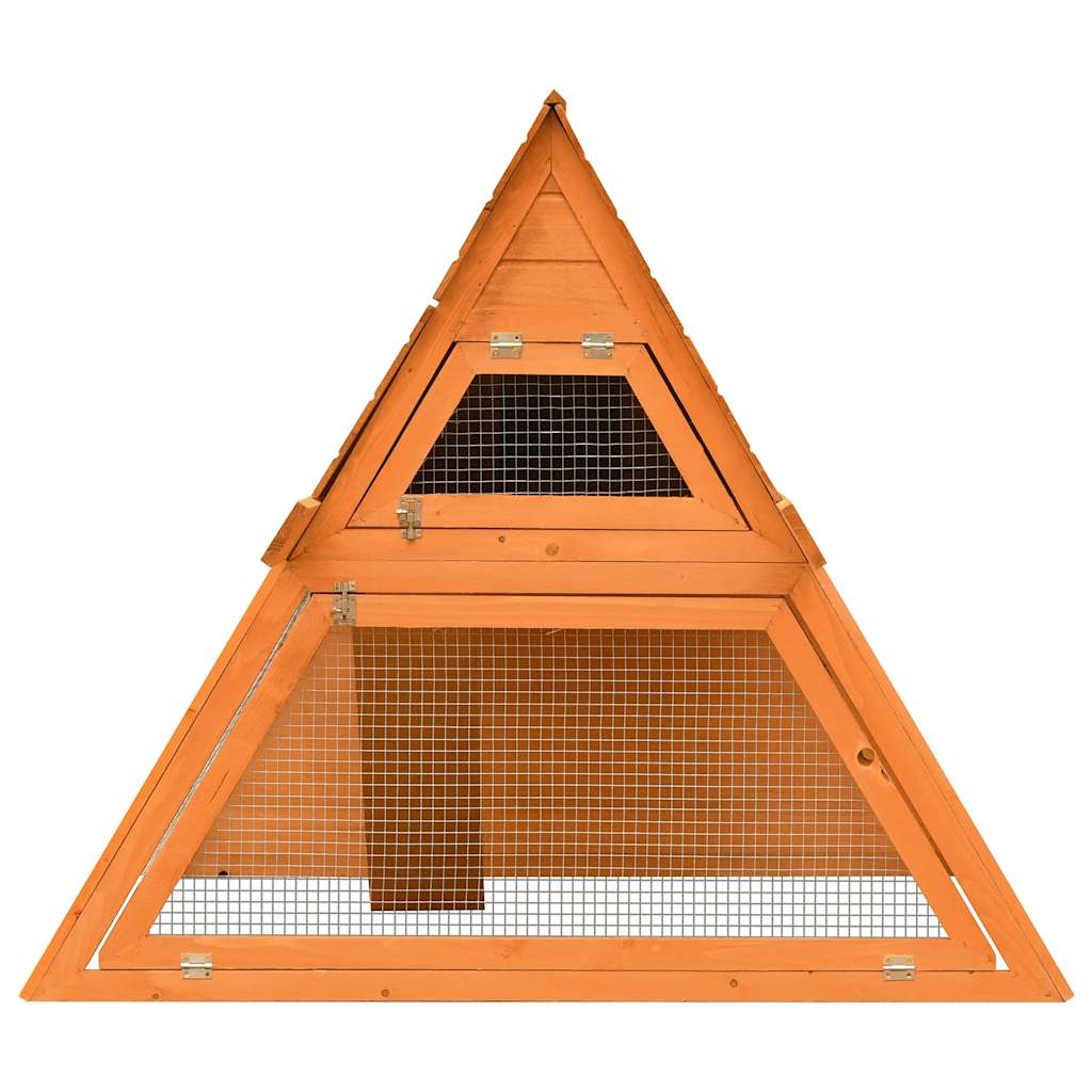 vidaXL Rabbit Hutch Solid Pine & Fir Wood 152x128x108 cm