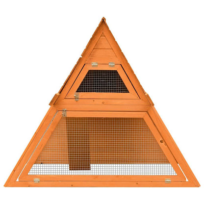 vidaXL Rabbit Hutch Solid Pine & Fir Wood 152x128x108 cm