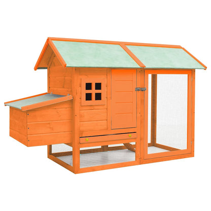 170644 vidaXL Chicken Cage Solid Pine & Fir Wood 170x81x110 cm
