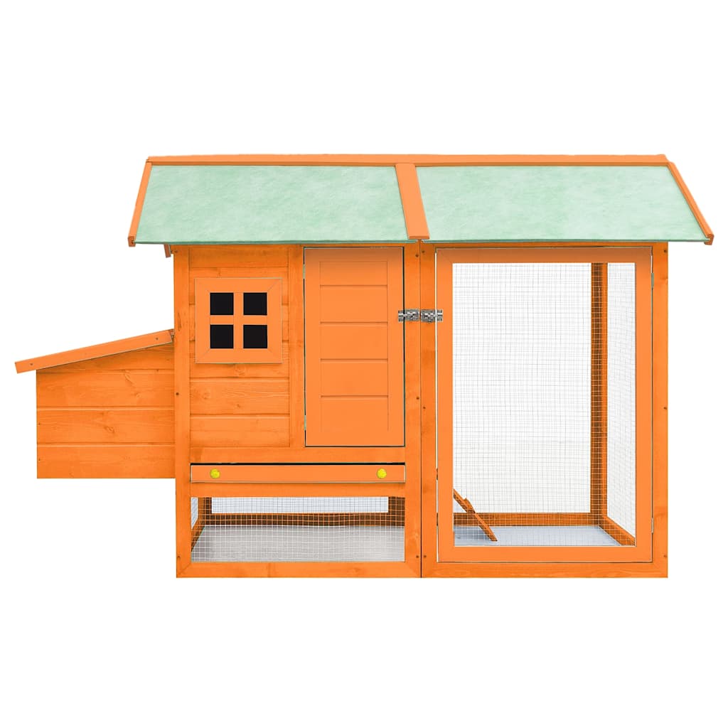 170644 vidaXL Chicken Cage Solid Pine & Fir Wood 170x81x110 cm