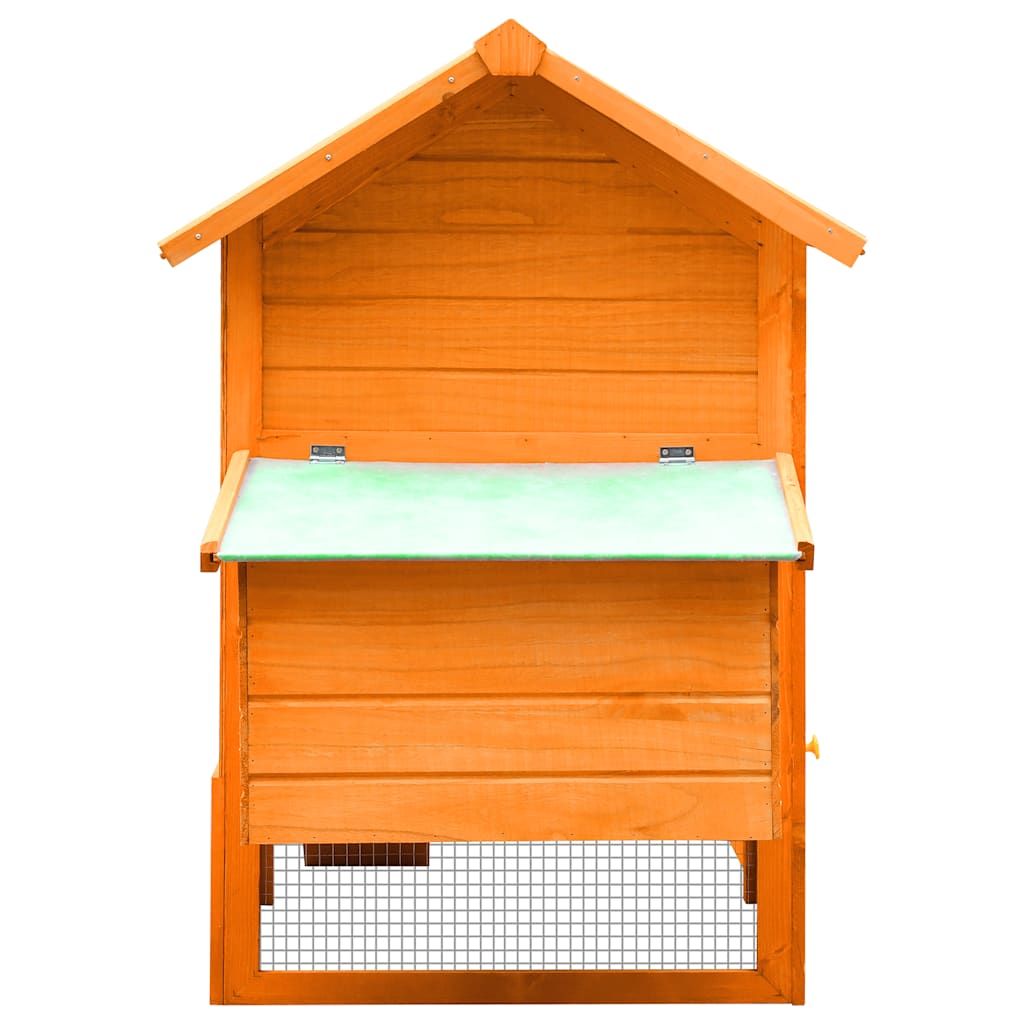 vidaXL Chicken Cage Solid Pine & Fir Wood 170x81x110 cm