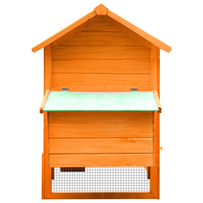 vidaXL Chicken Cage Solid Pine & Fir Wood 170x81x110 cm
