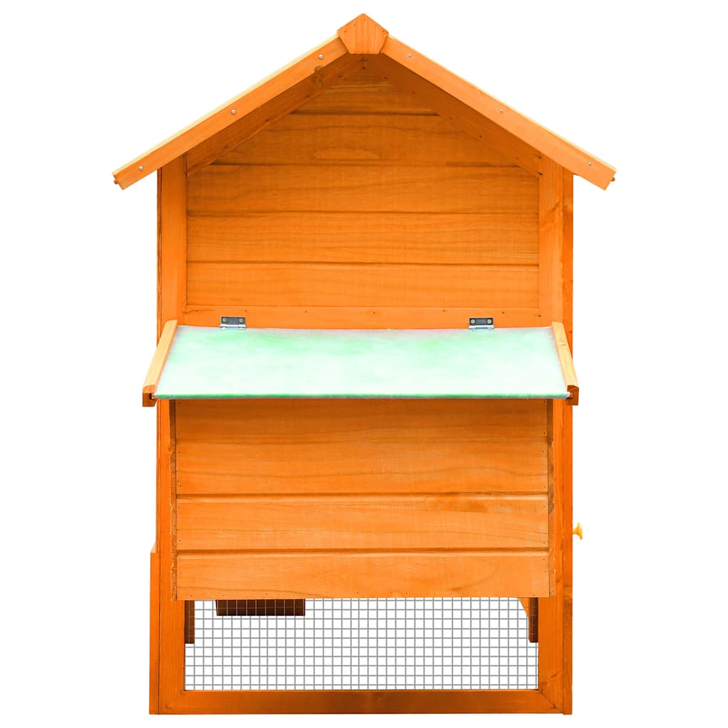 170644 vidaXL Chicken Cage Solid Pine & Fir Wood 170x81x110 cm