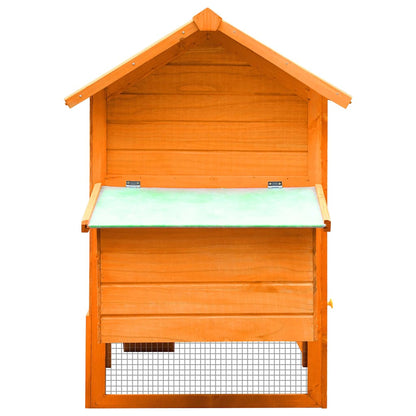 170644 vidaXL Chicken Cage Solid Pine & Fir Wood 170x81x110 cm
