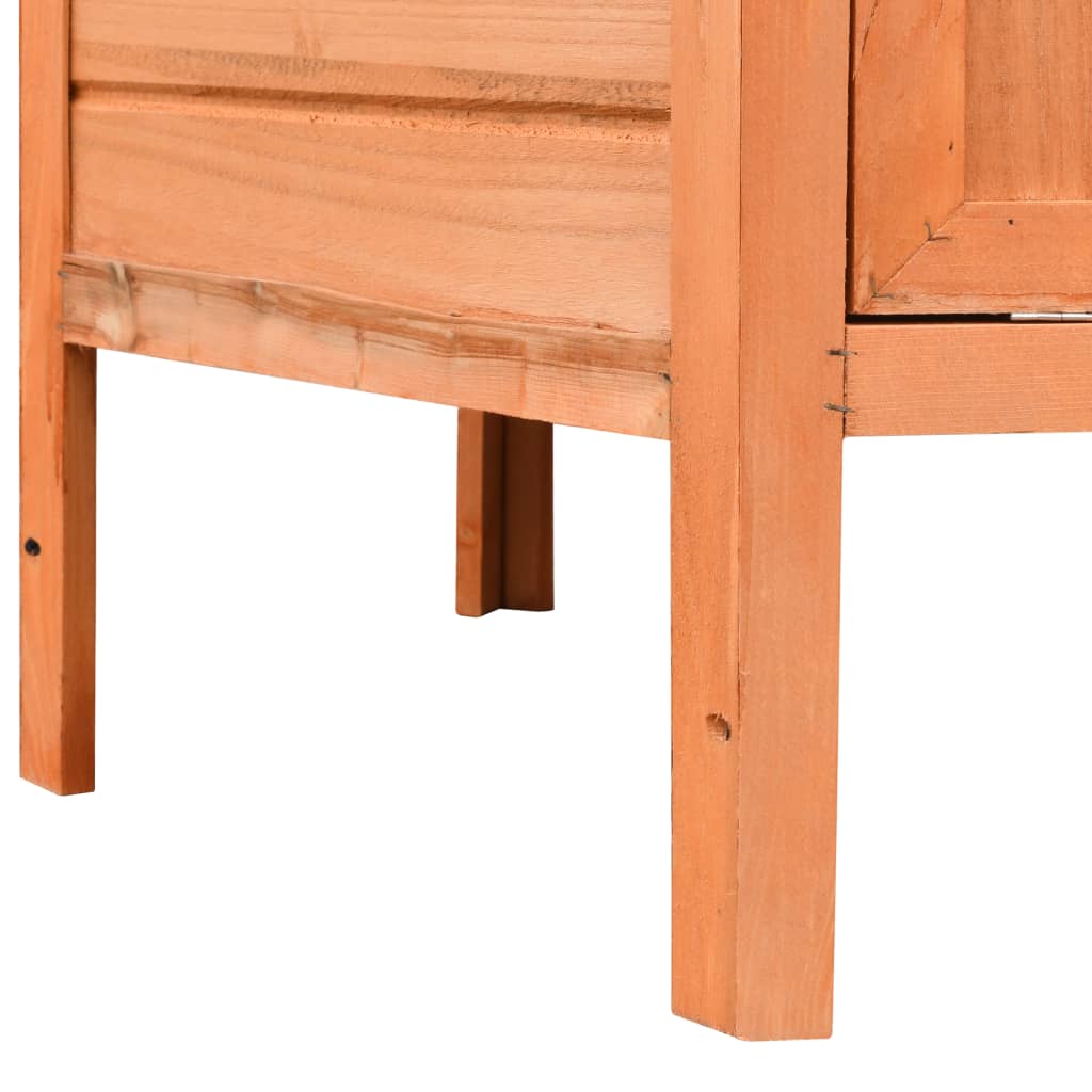vidaXL Chicken Cage Solid Pine & Fir Wood 126x117x125 cm