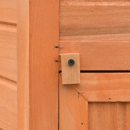 170645 vidaXL Chicken Cage Solid Pine & Fir Wood 126x117x125 cm