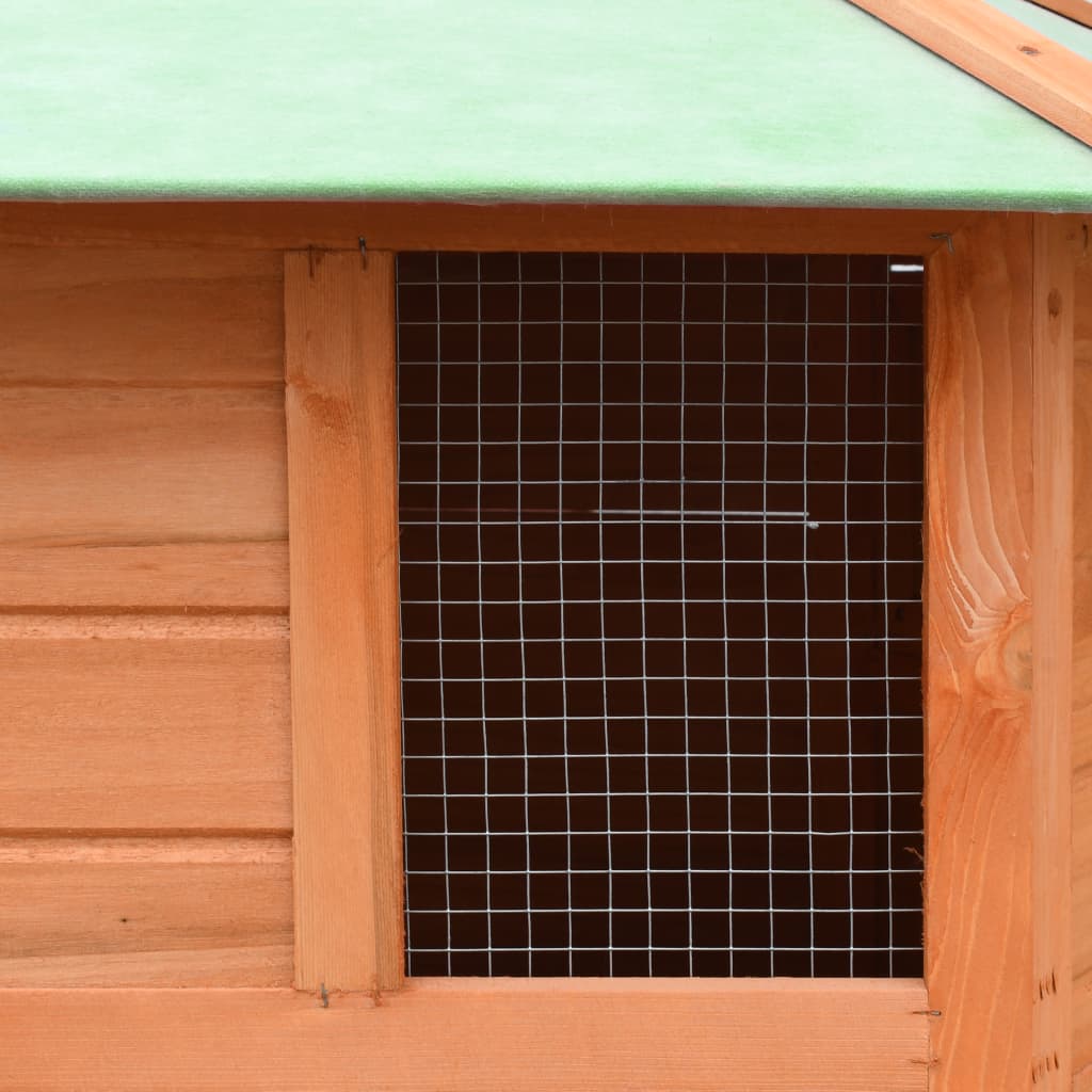 vidaXL Chicken Cage Solid Pine & Fir Wood 126x117x125 cm