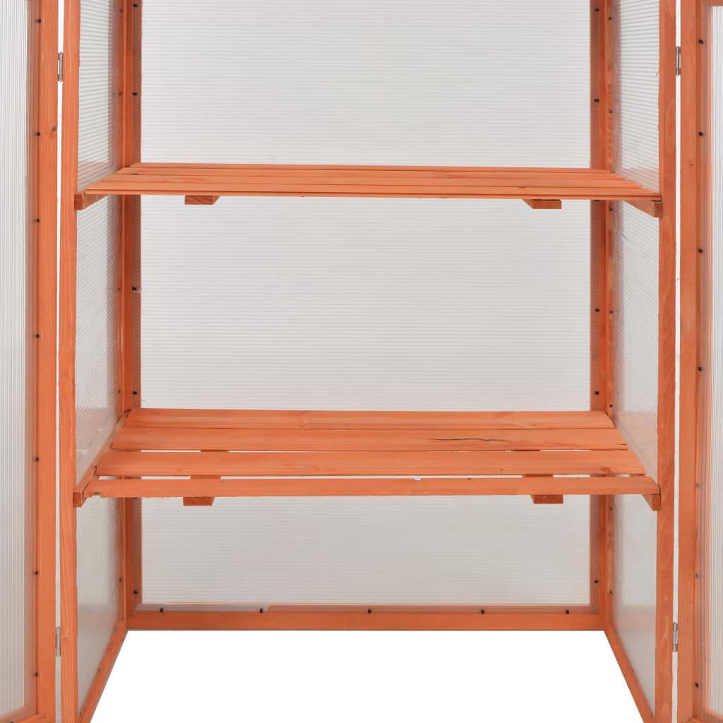 vidaXL Greenhouse Wood 75x47x109 cm
