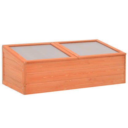 vidaXL Greenhouse | Natural wood | Wood and PC board | 100x50x34 cm