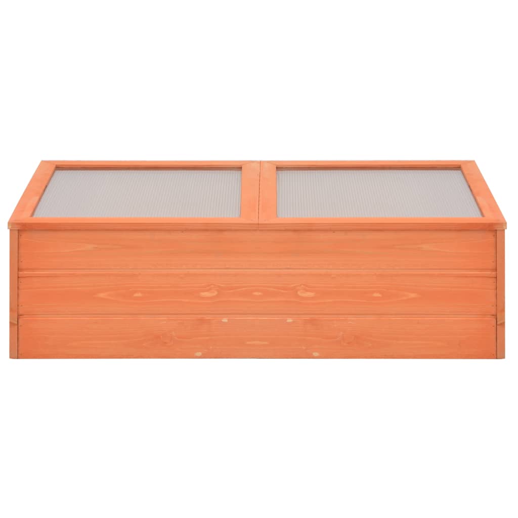 vidaXL Greenhouse | Natural wood | Wood and PC board | 100x50x34 cm
