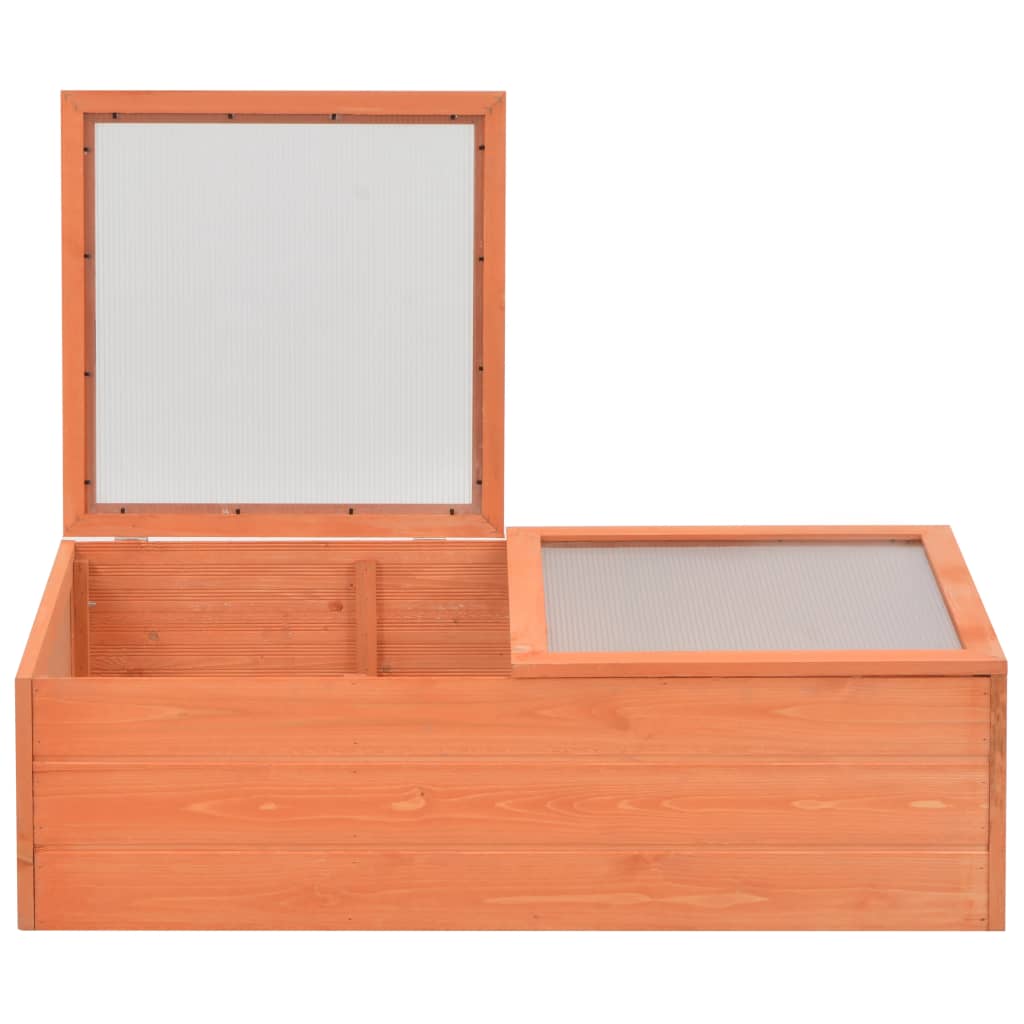 vidaXL Greenhouse | Natural wood | Wood and PC board | 100x50x34 cm