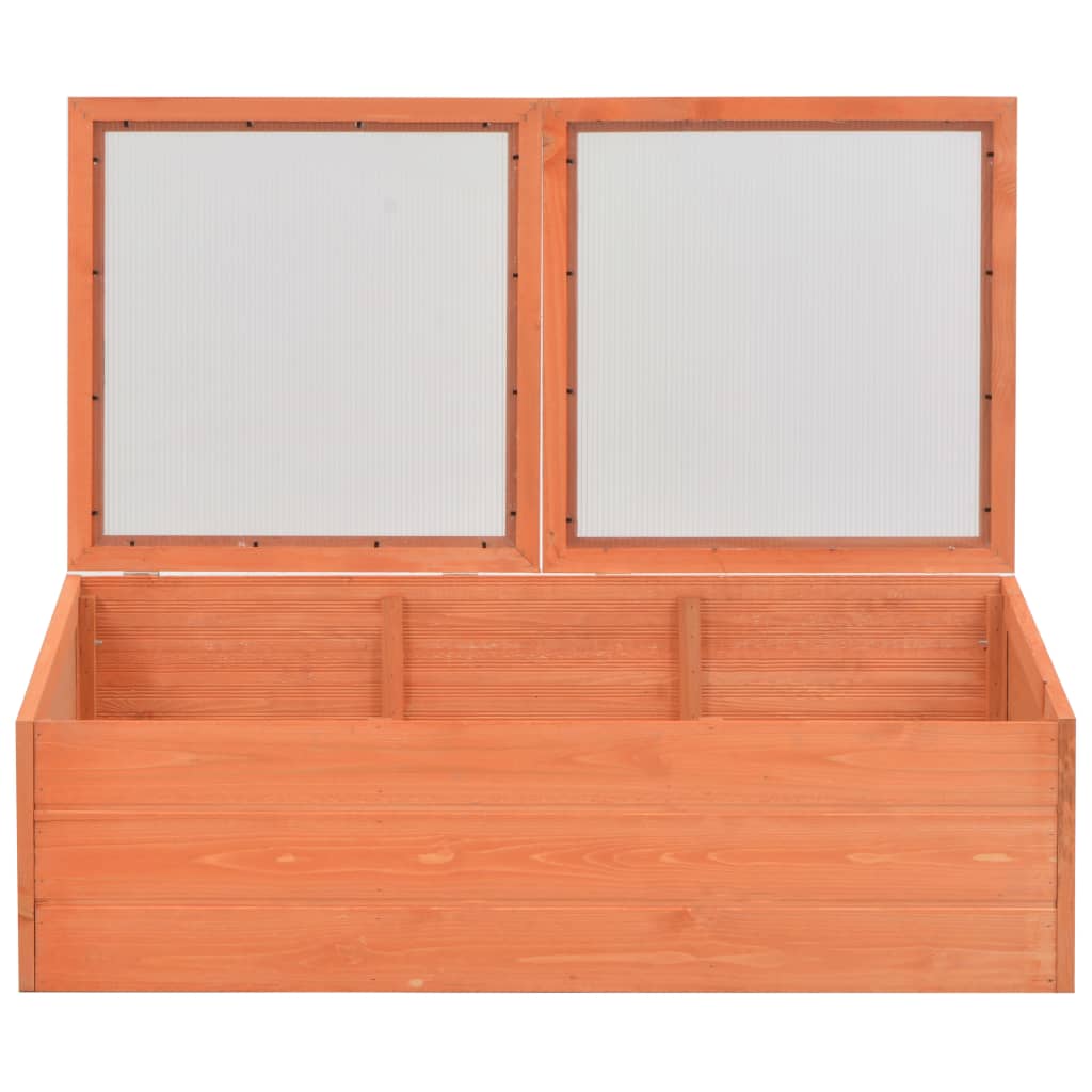 vidaXL Greenhouse | Natural wood | Wood and PC board | 100x50x34 cm