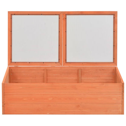 vidaXL Greenhouse | Natural wood | Wood and PC board | 100x50x34 cm