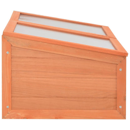 vidaXL Greenhouse | Natural wood | Wood and PC board | 100x50x34 cm