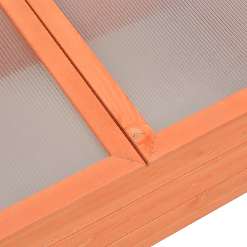 vidaXL Greenhouse | Natural wood | Wood and PC board | 100x50x34 cm