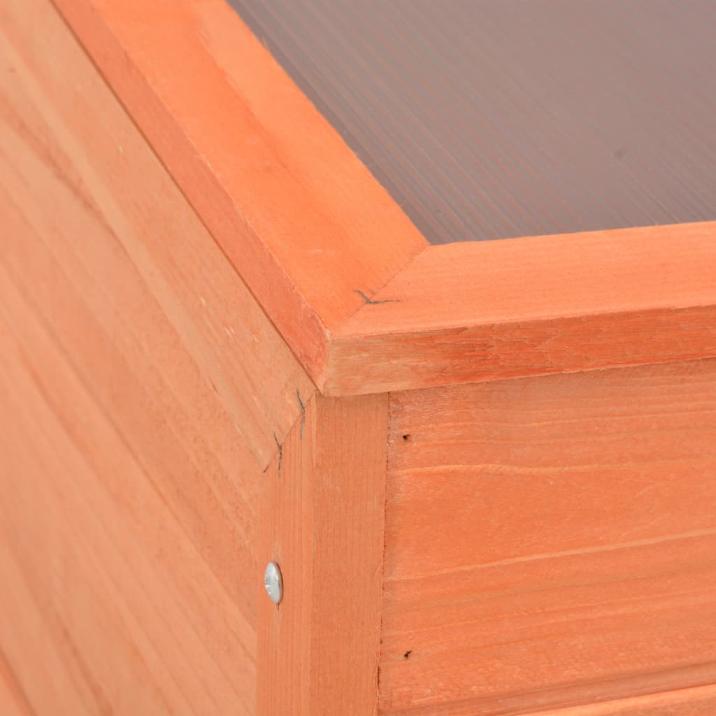 vidaXL Greenhouse | Natural wood | Wood and PC board | 100x50x34 cm