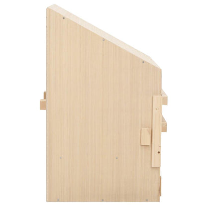 vidaXL Chicken Laying Nest 2 Compartments 63x40x65 cm Solid Pine Wood