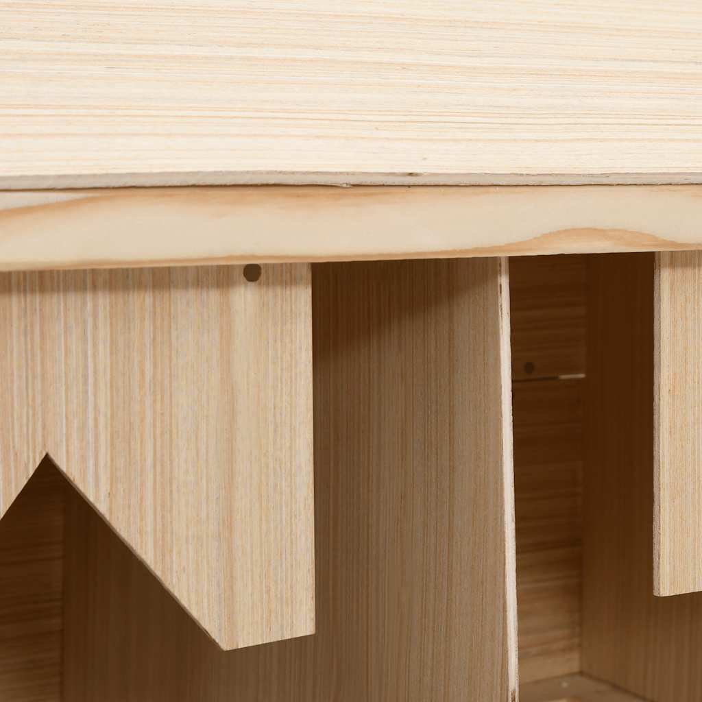 170651 vidaXL Chicken Laying Nest 2 Compartments 63x40x65 cm Solid Pine Wood