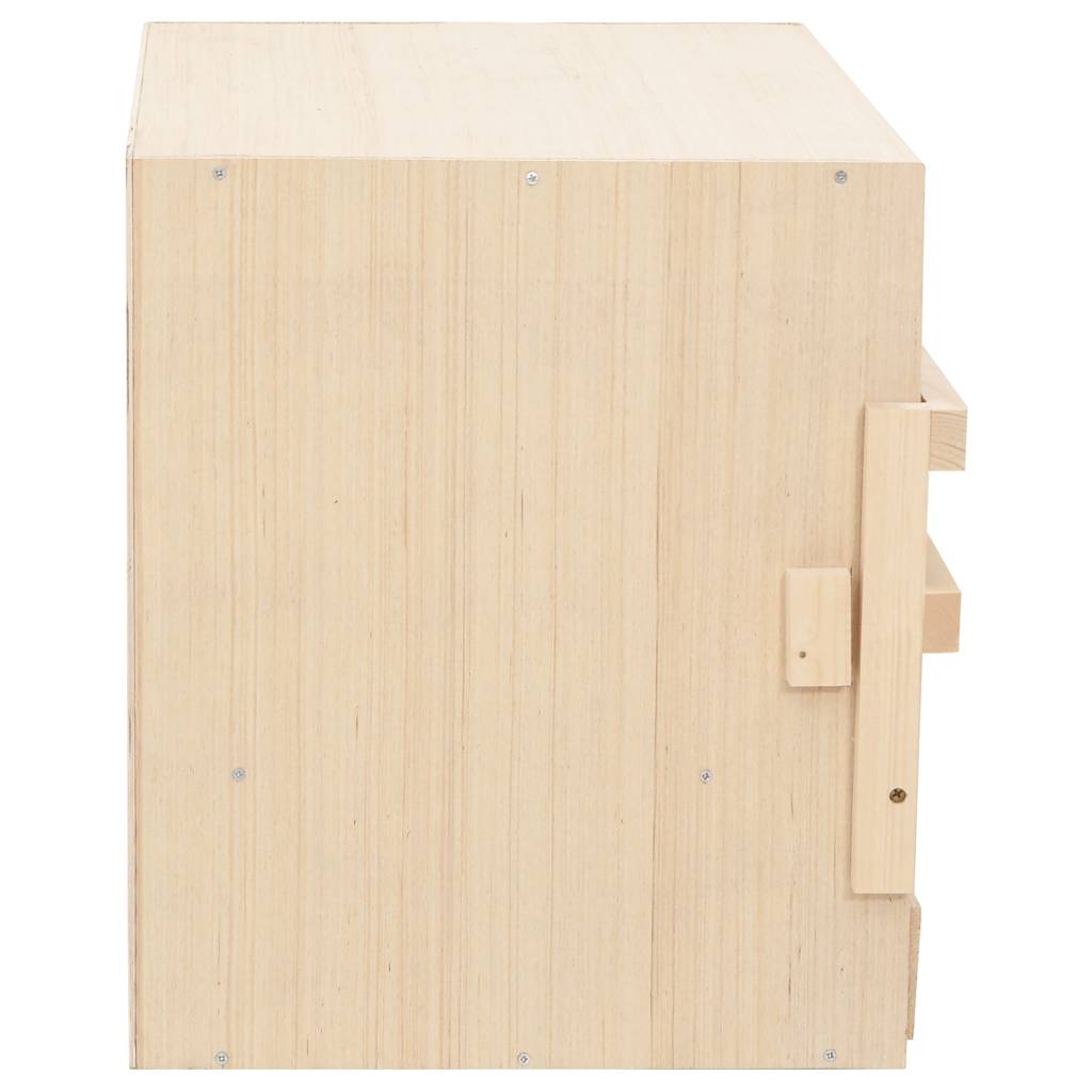 170652 vidaXL Chicken Laying Nest 2 Compartments 63x40x45 cm Solid Pine Wood