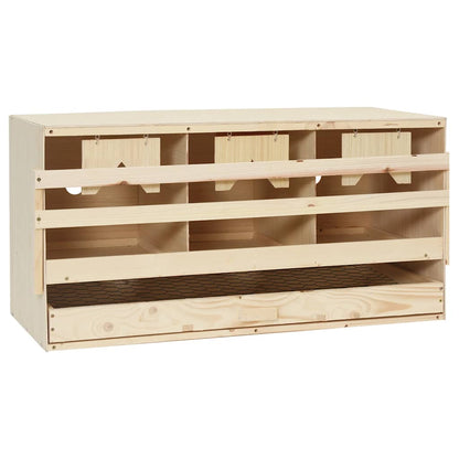 vidaXL Chicken Laying Nest | Brown and natural wood colour