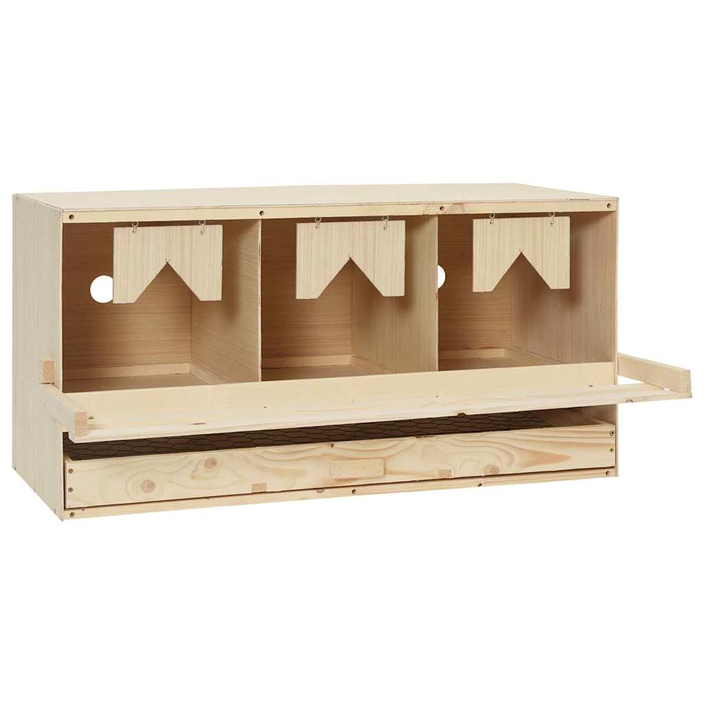 vidaXL Chicken Laying Nest | Brown and natural wood colour