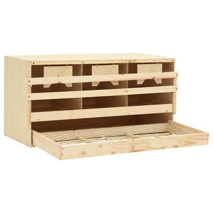 vidaXL Chicken Laying Nest | Brown and natural wood colour