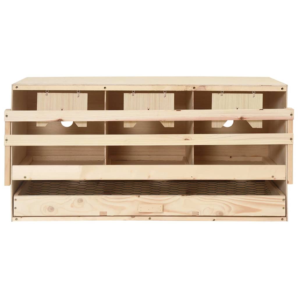 vidaXL Chicken Laying Nest | Brown and natural wood colour