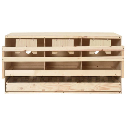 vidaXL Chicken Laying Nest | Brown and natural wood colour