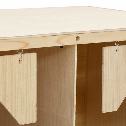 vidaXL Chicken Laying Nest | Brown and natural wood colour