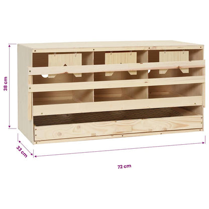vidaXL Chicken Laying Nest | Brown and natural wood colour