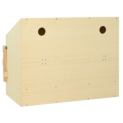 vidaXL Chicken Laying Nest 3 Compartments 93x40x65 cm Solid Pine Wood