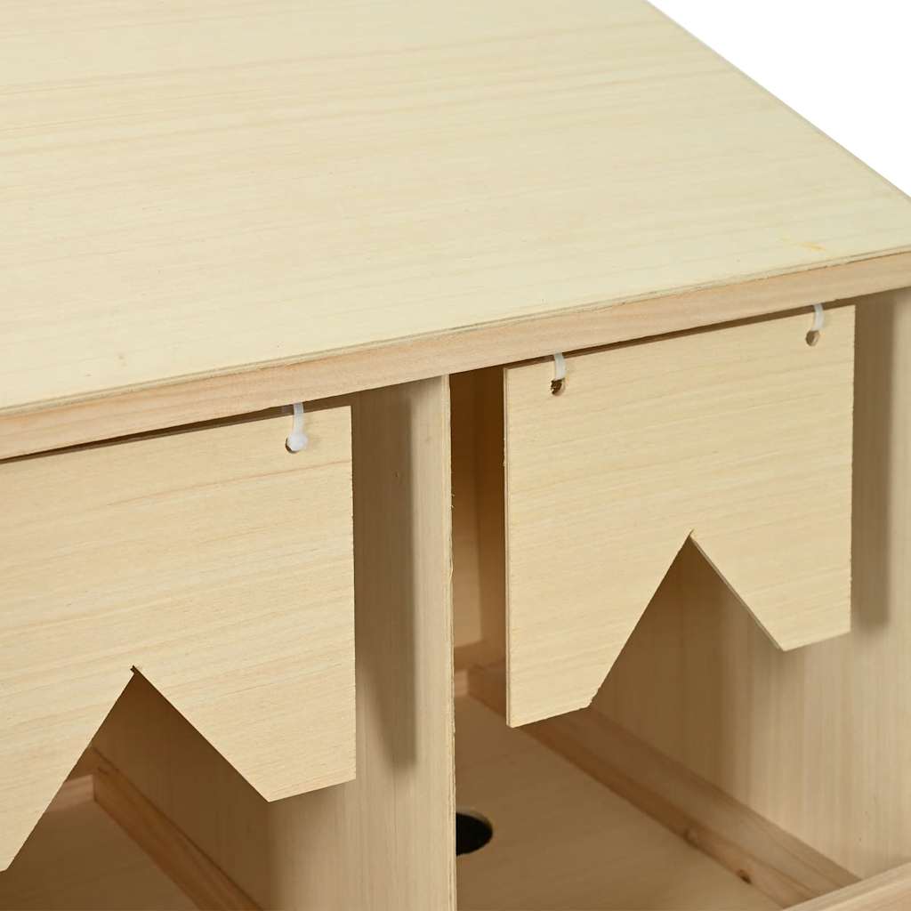 vidaXL Chicken Laying Nest 3 Compartments 93x40x65 cm Solid Pine Wood