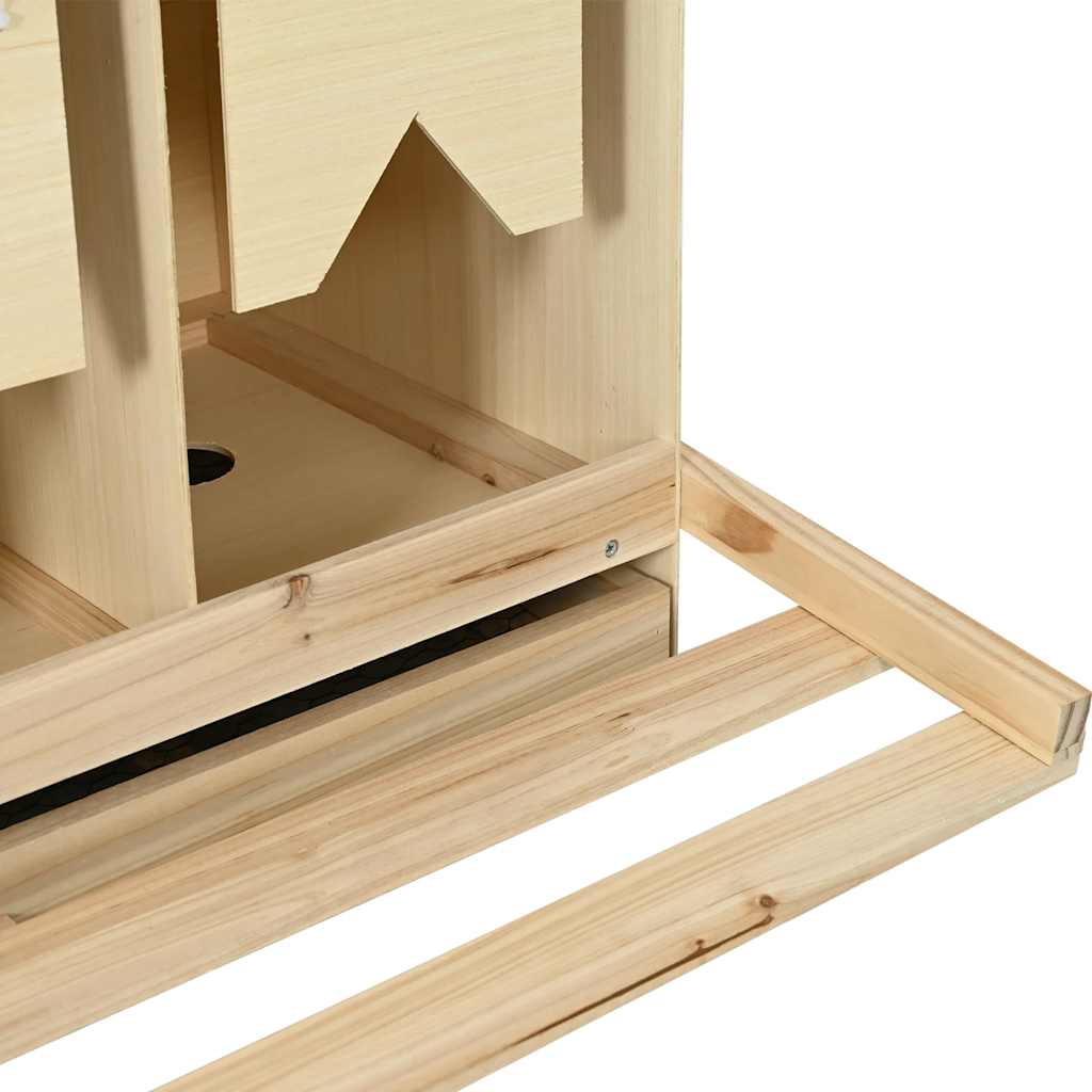 vidaXL Chicken Laying Nest 3 Compartments 93x40x65 cm Solid Pine Wood