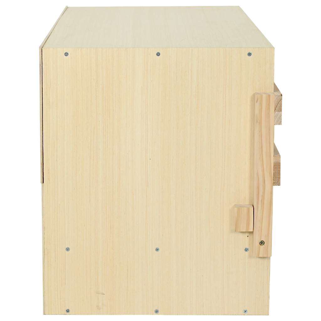 170656 vidaXL Chicken Laying Nest 3 Compartments 96x40x45 cm Solid Pine Wood