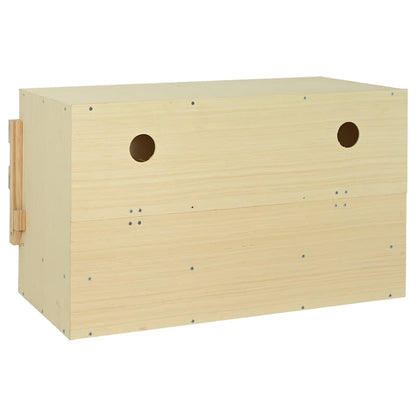 170656 vidaXL Chicken Laying Nest 3 Compartments 96x40x45 cm Solid Pine Wood