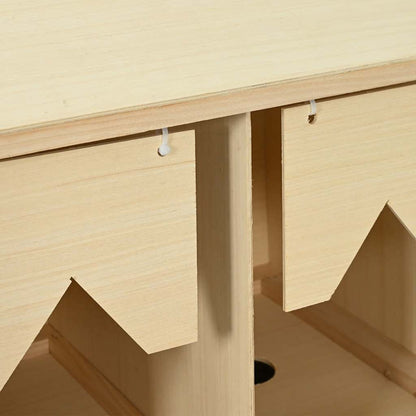 170656 vidaXL Chicken Laying Nest 3 Compartments 96x40x45 cm Solid Pine Wood