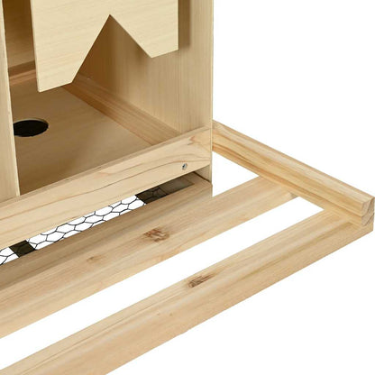 170656 vidaXL Chicken Laying Nest 3 Compartments 96x40x45 cm Solid Pine Wood