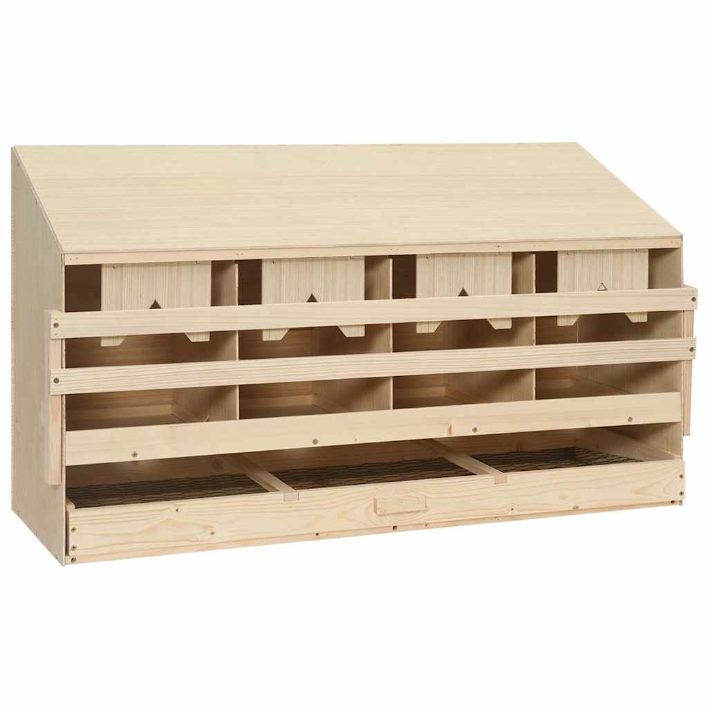 vidaXL Chicken Laying Nest | Brown, Natural Wood Colour