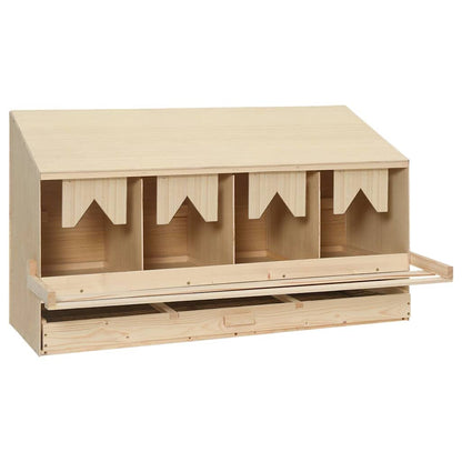 vidaXL Chicken Laying Nest | Brown, Natural Wood Colour