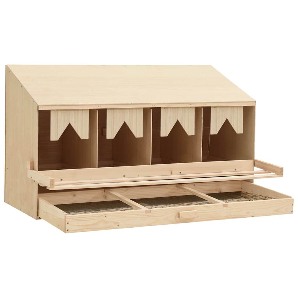 vidaXL Chicken Laying Nest | Brown, Natural Wood Colour
