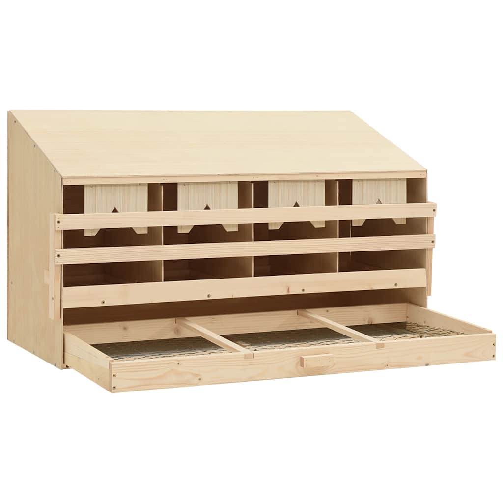vidaXL Chicken Laying Nest | Brown, Natural Wood Colour