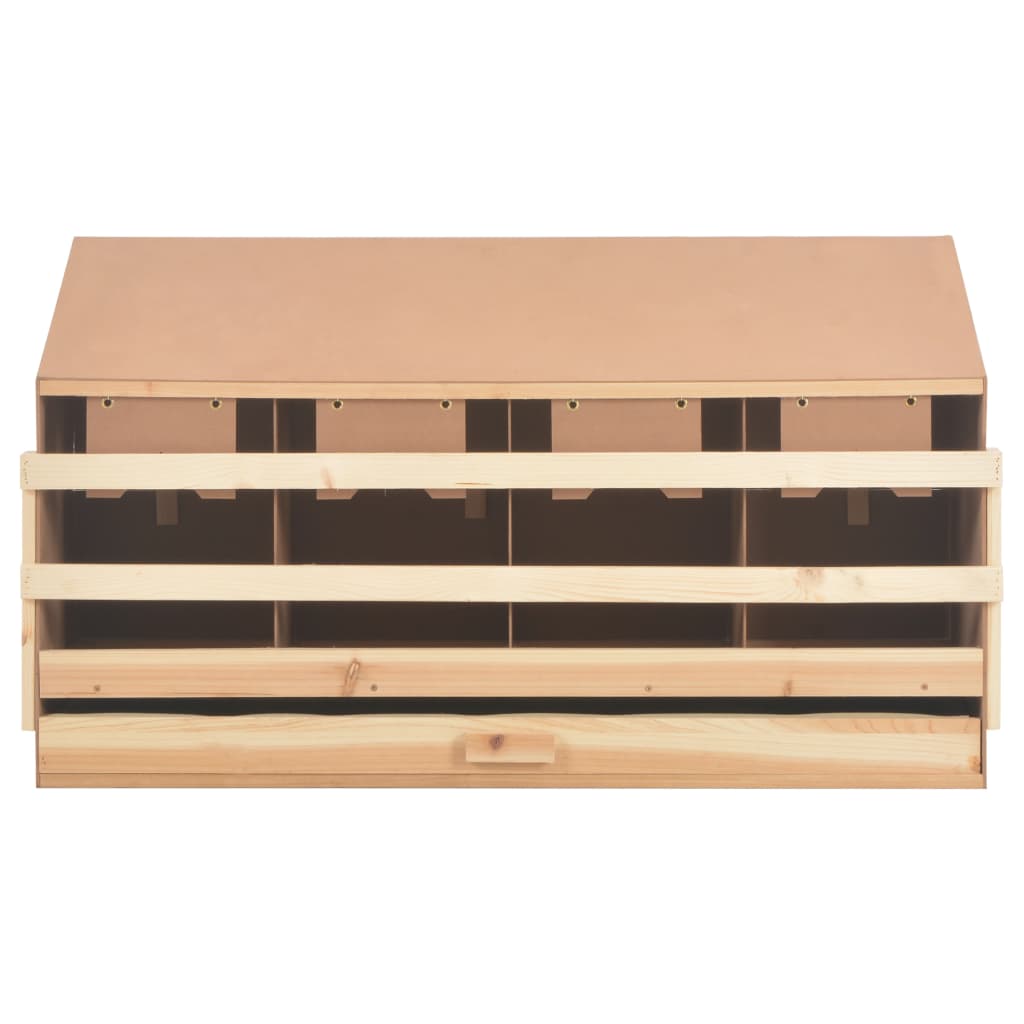 vidaXL Chicken Laying Nest | Brown, Natural Wood Colour