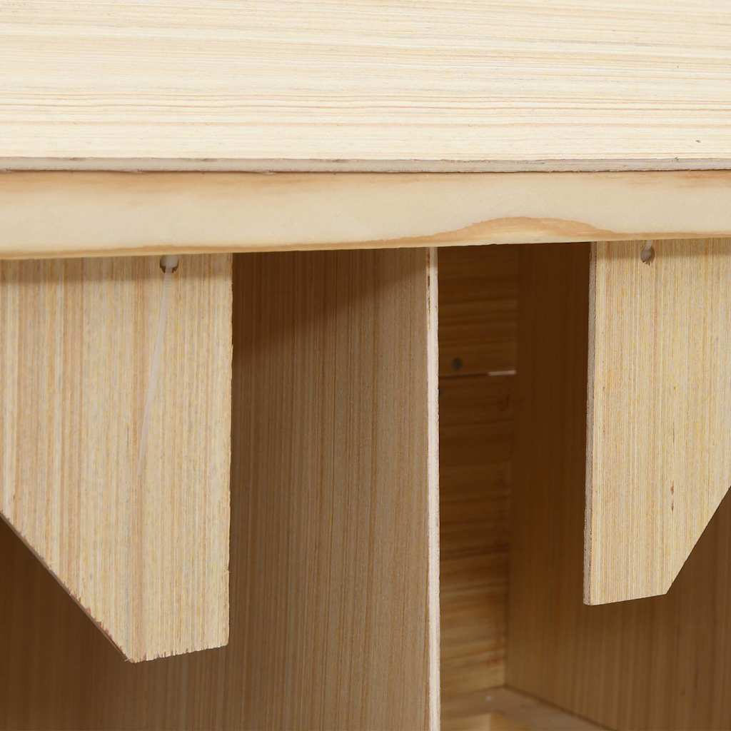 vidaXL Chicken Laying Nest | Brown, Natural Wood Colour
