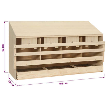 vidaXL Chicken Laying Nest | Brown, Natural Wood Colour
