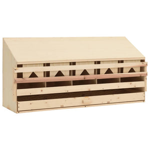 vidaXL Chicken Laying Nest 5 Compartments 117x33x54 cm Solid Pine Wood