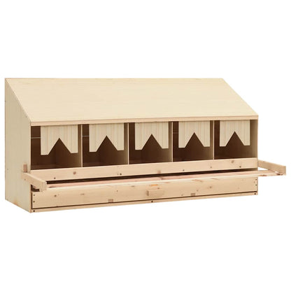vidaXL Chicken Laying Nest | Brown and natural wood colour