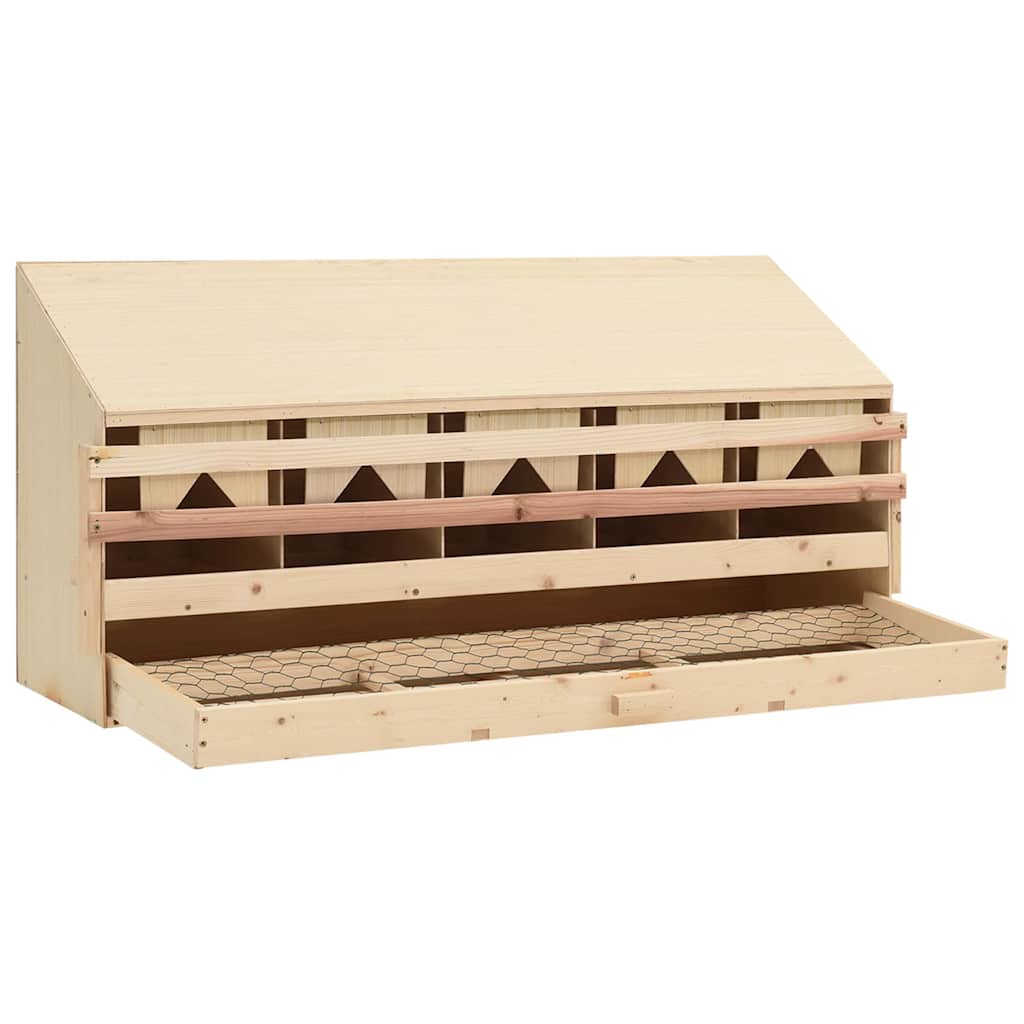 vidaXL Chicken Laying Nest | Brown and natural wood colour