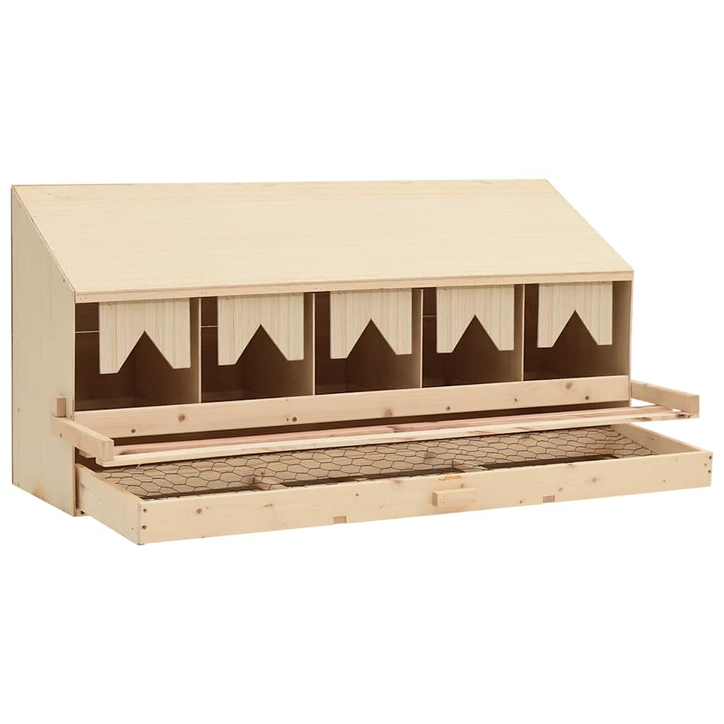 vidaXL Chicken Laying Nest | Brown and natural wood colour