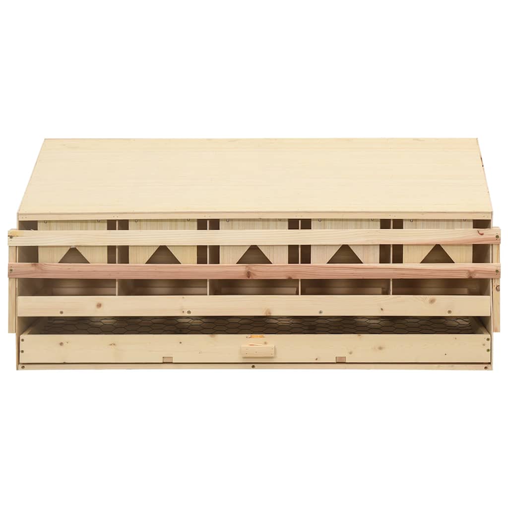 vidaXL Chicken Laying Nest | Brown and natural wood colour