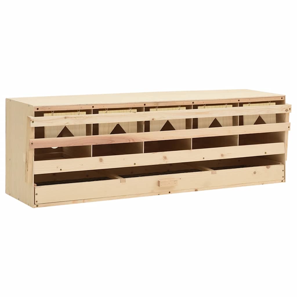 vidaXL Chicken Laying Nest | Brown and natural wood | Solid pine wood, plywood